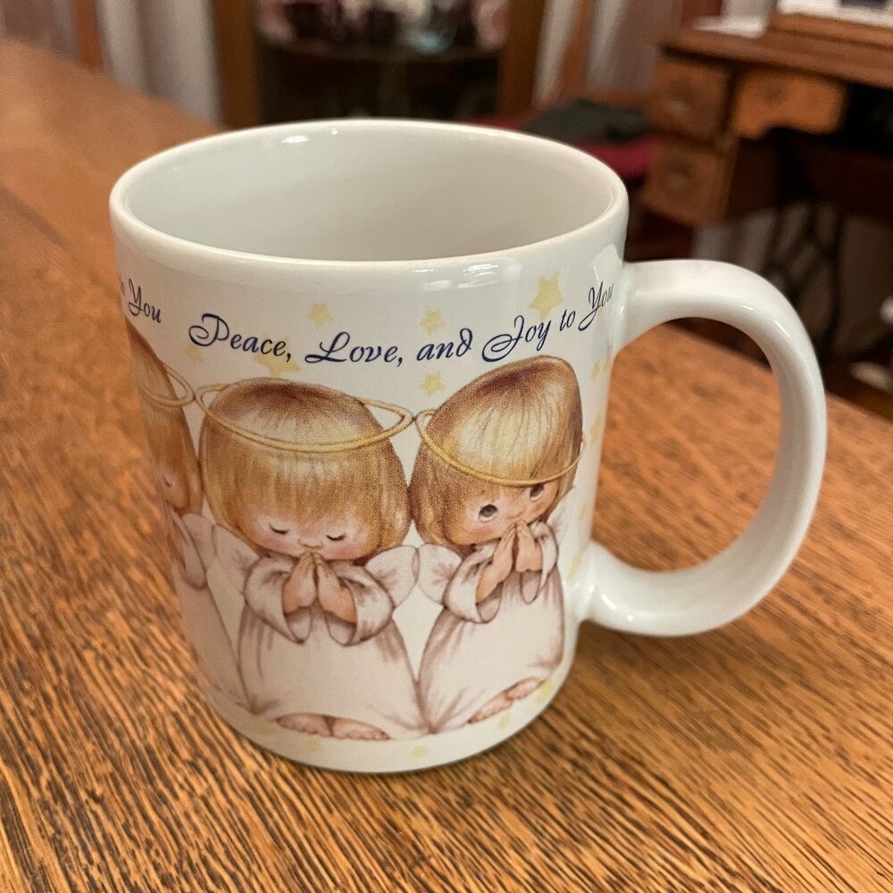 Vintage Peace, Love, and Joy to You Coffee Cup by Houston Harvest Gift Products